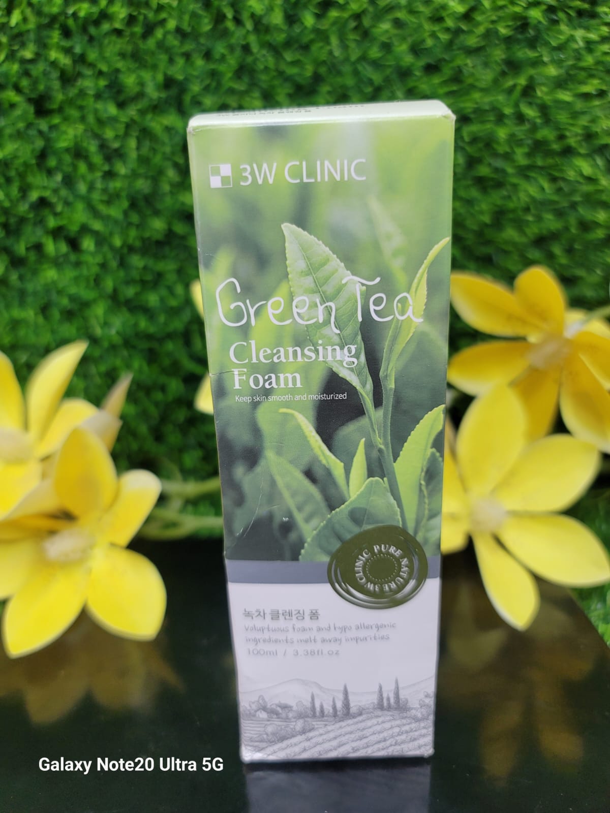 3w clinic, green tea cleansing foam, 100 ml